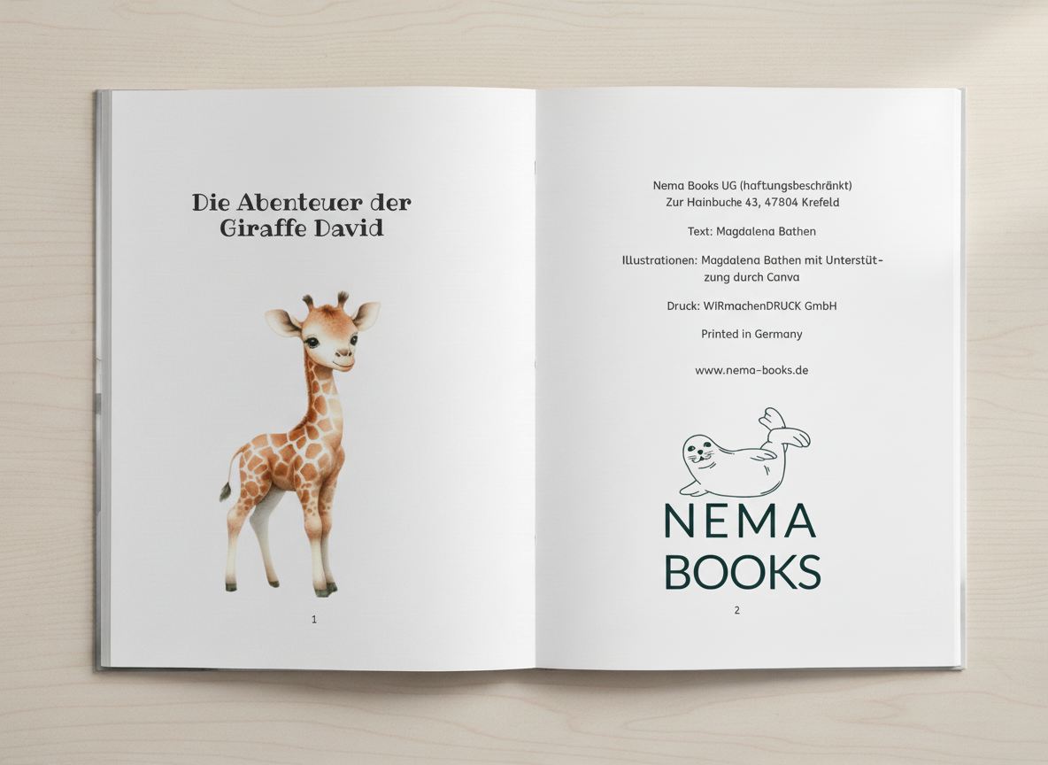 Die kleine Giraffe - Personalisiertes Kinderbuch (gebundenes Buch)