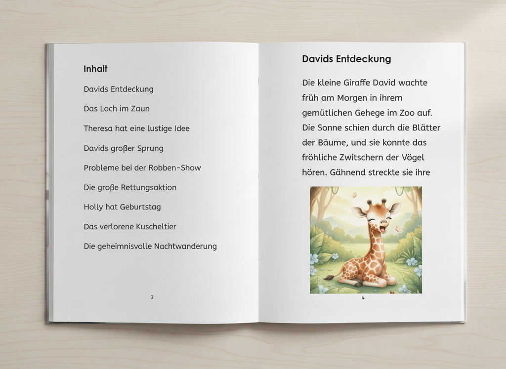 Die kleine Giraffe - Personalisiertes Kinderbuch (gebundenes Buch)