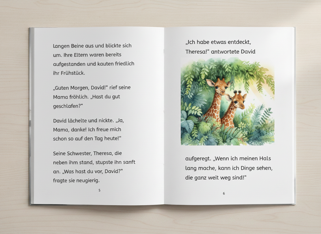 Die kleine Giraffe - Personalisiertes Kinderbuch (gebundenes Buch)