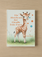 Personalisiertes Kinderbuch als Hardcover. Die kleine Giraffe mit Namen – NEMA Books