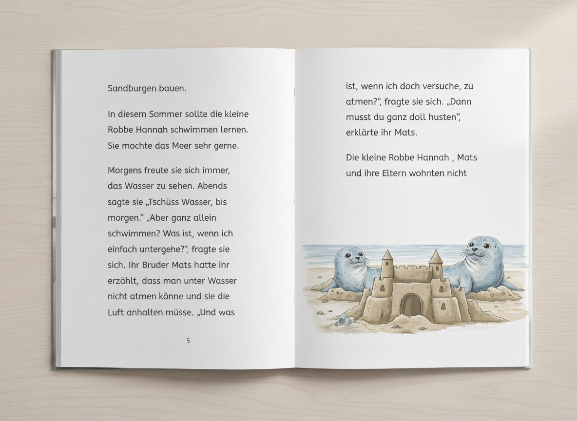 Die kleine Robbe - Personalisiertes Kinderbuch (gebundenes Buch)