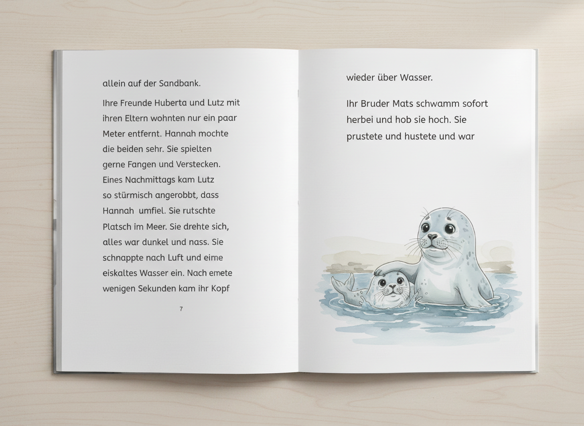 Die kleine Robbe - Personalisiertes Kinderbuch (gebundenes Buch)